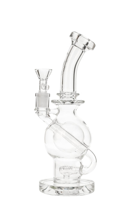 TAG 9.25" Ball Rig with Super Slit Donut, 14MM Female Joint, Front View on White Background