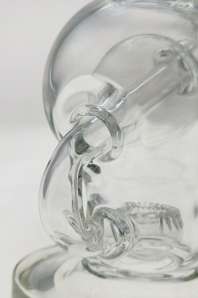 Close-up of TAG 9.25" Ball Rig with Super Slit Donut Perc for smooth hits, 14MM Female joint