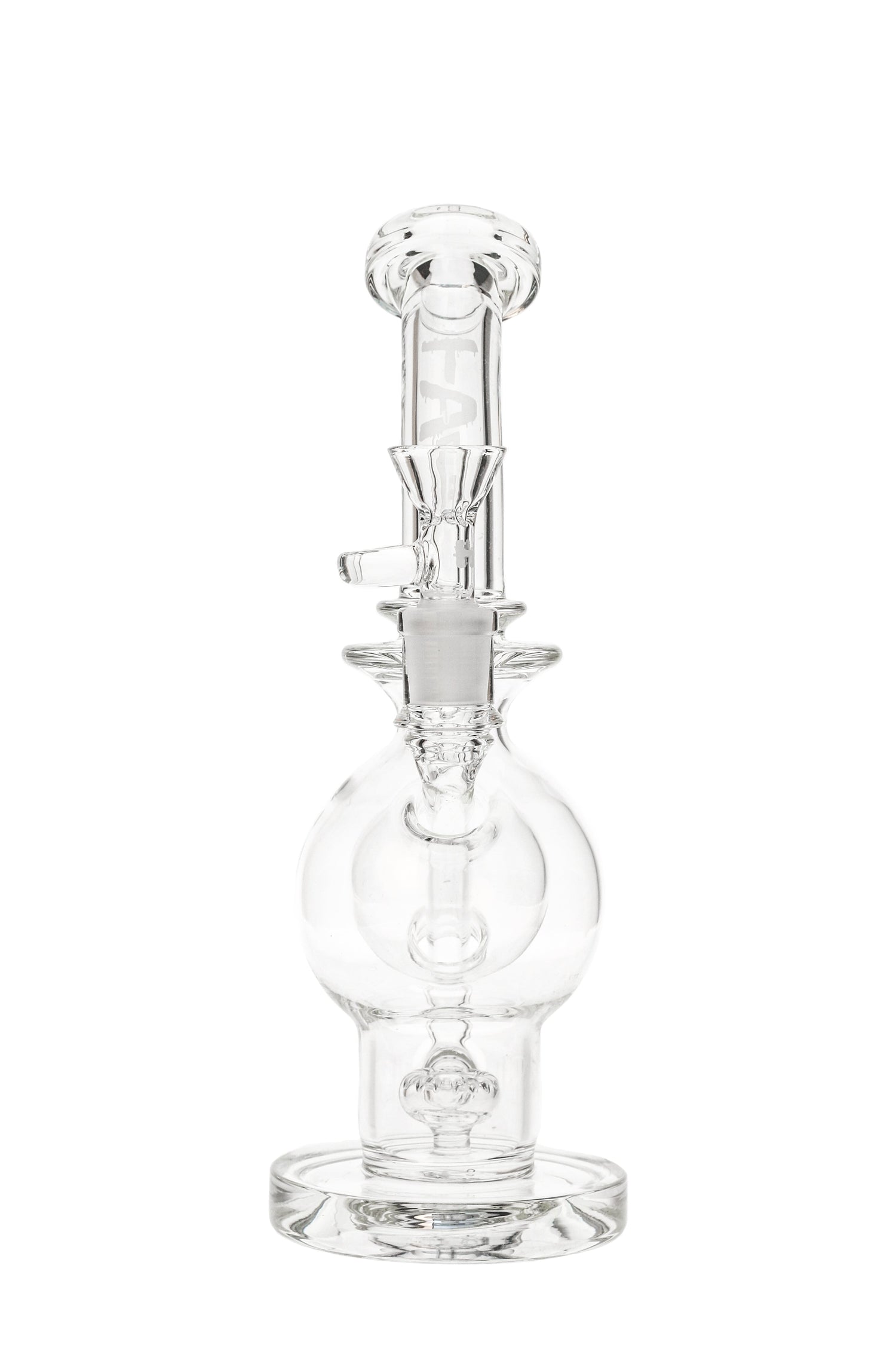 Thick Ass Glass 9.25" Quartz Ball Rig with Super Slit Donut, 14MM Female Joint, Clear View