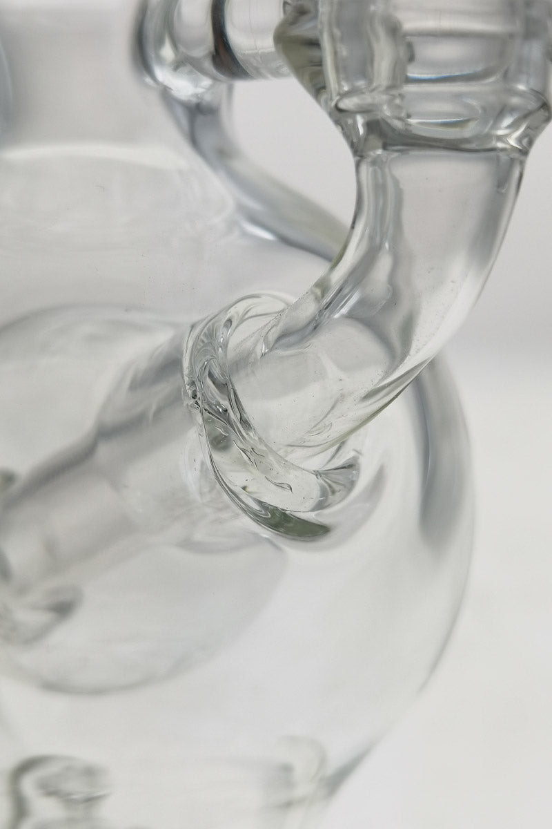 Close-up of TAG 9.25" Ball Rig featuring Super Slit Donut Perc for smooth hits