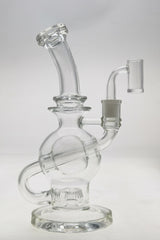TAG 9.25" Ball Rig with Super Slit Donut, 14MM Female Joint, Side View on White Background