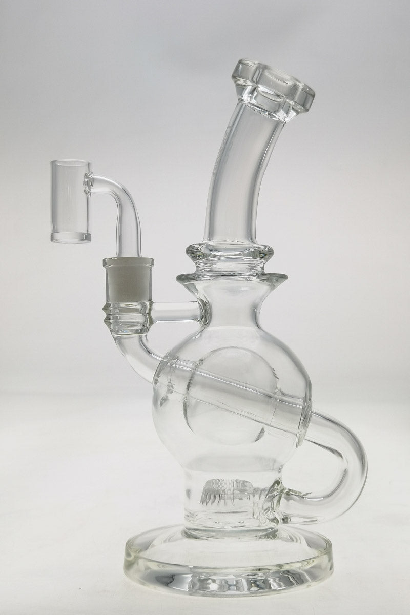 TAG 9.25" Ball Rig with Super Slit Donut Percolator and 14MM Female Joint - Front View