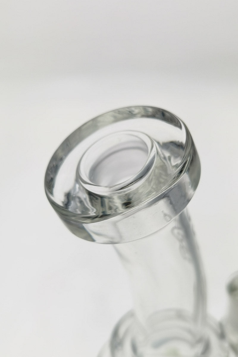 Close-up of TAG 9.25" Ball Rig with 14MM Female Joint, showcasing Super Slit Donut design