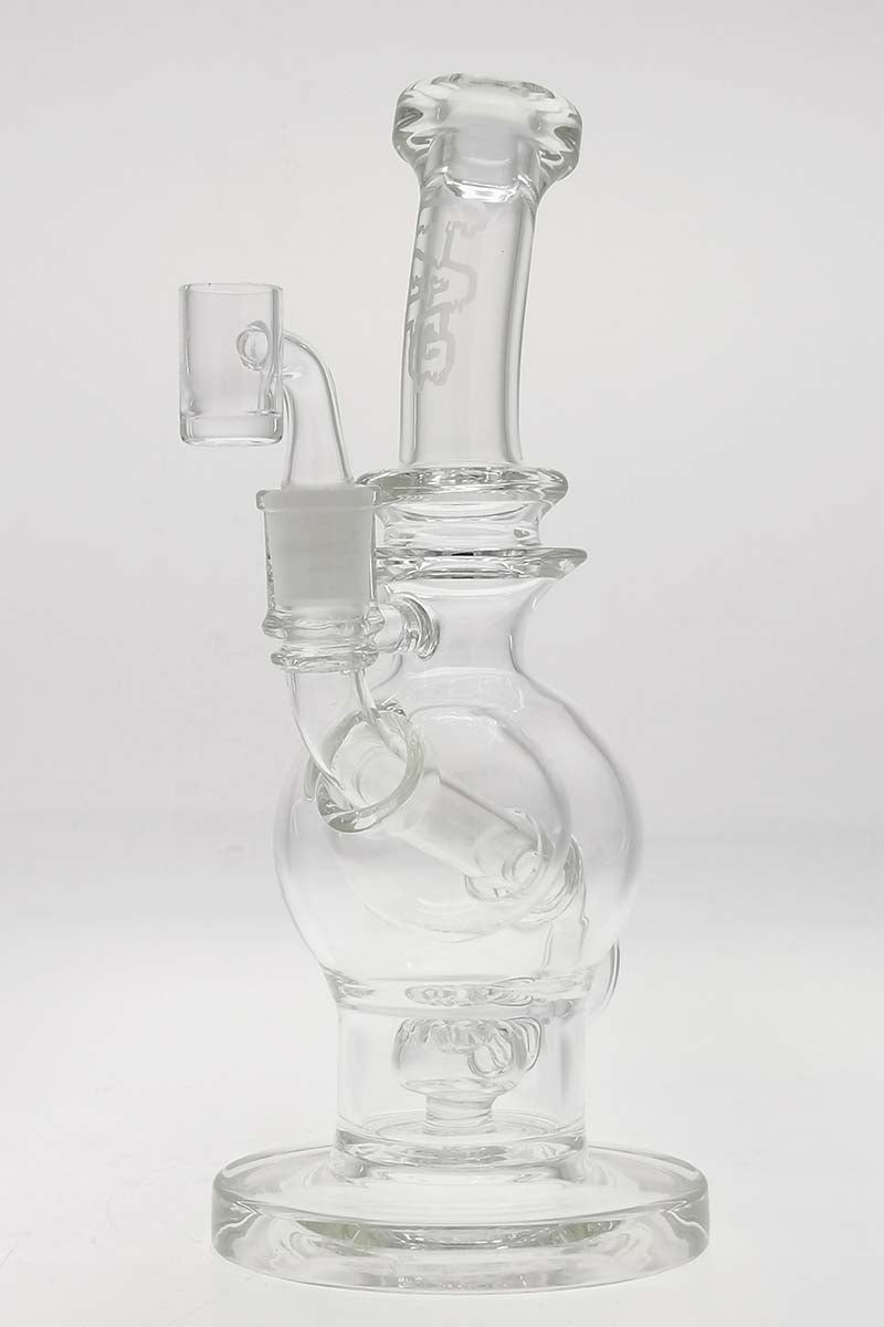 TAG 9.25" 75MM Ball Rig with Super Slit Donut Percolator, 14MM Female Joint - Front View