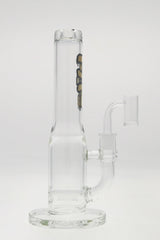 TAG 9.25" Fixed Multiplying Inline Straight Tube Dab Rig with Quartz Percolator, Side View