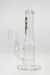 Thick Ass Glass 9.25" Inline Straight Tube Dab Rig, 14MM Female Joint, Side View