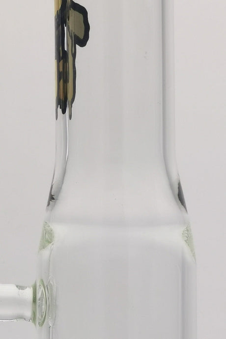TAG 9.25" Inline Straight Tube Dab Rig with In-Line Percolator and Quartz Material, Side View