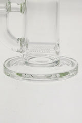 Close-up of TAG 9.25" Fixed Inline Straight Tube Base, 38x4MM Thick Glass, 14MM Female Joint