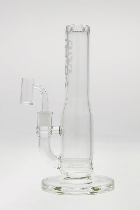 TAG 9.25" Fixed Multiplying Inline Straight Tube Dab Rig with Clear Glass and Sandblasted Logo