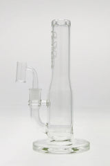 TAG 9.25" Fixed Multiplying Inline Straight Tube Dab Rig with Clear Glass and Sandblasted Logo
