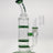 TAG 9.5" Bent Neck Bong with Double Honeycomb, Spinning Splashguard, Green Accents, Front View