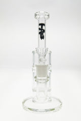 TAG 9.5" Bent Neck Dab Rig with Honeycomb Percolator and Spinning Splashguard, Front View