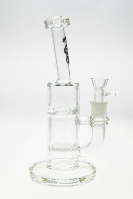 TAG 9.5" Bent Neck Dab Rig with Honeycomb Percolator and Spinning Splashguard, 18MM Female Joint