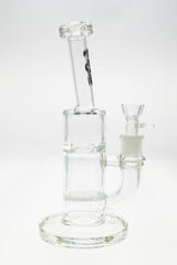 Thick Ass Glass 9.5" Honeycomb Percolator Bong with Spinning Splashguard, Clear Variant