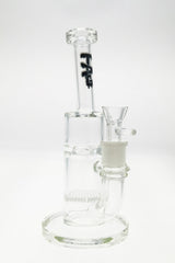 Thick Ass Glass 9.5" Honeycomb Percolator Bong with Spinning Splashguard, Front View