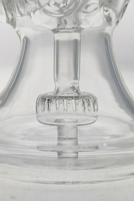 Close-up of TAG 9.5" Faberge Egg Klein Recycler's bellow base and joint detail