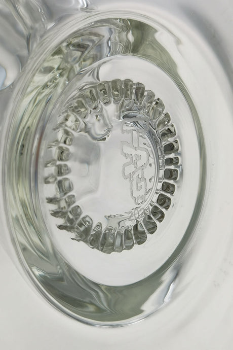 Close-up of TAG 9.5" Super Slit Showerhead Froth Diffuser with precision slits for smooth hits
