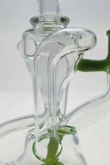 TAG 9.5" Super Slit Donut Dual Arm Recycler, 14MM Female Joint, Close-up Side View