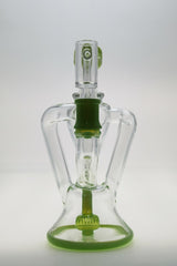 TAG 9.5" Super Slit Donut Dual Arm Recycler with 14MM Female Joint - Front View