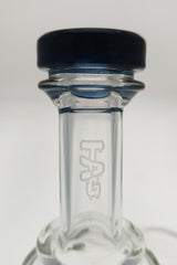 Close-up of Thick Ass Glass 9.5" Quartz Recycler with Super Slit Donut and Dual Arm, 14MM Female