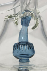 Close-up view of Thick Ass Glass 9.5" Quartz Donut Recycler with Dual Arm and In-Line Perc