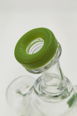 Close-up of TAG 9.5" Super Slit Donut Dual Arm Recycler with 14MM Female joint