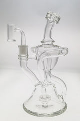 Thick Ass Glass 9.5" Quartz Donut Recycler Dab Rig with Dual Arm and In-Line Percolator, 14MM Female Joint