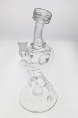 Thick Ass Glass 9.5" Quartz Donut Recycler Dab Rig with Dual Arm, 14MM Female Joint, Clear View