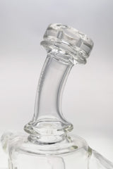 Thick Ass Glass Quartz Donut Recycler close-up showing intricate percolator design and 14MM female joint