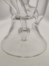 Close-up of TAG 9.5" Super Slit Donut Dual Arm Recycler's in-line percolator and sturdy base.