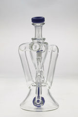 Thick Ass Glass 9.5" Quartz Donut Recycler with Dual Arm and In-Line Percolator, Front View