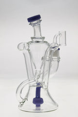 TAG 9.5" Super Slit Donut Dual Arm Recycler with 14MM Female Joint, Side View on White