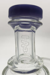 Close-up of TAG 14MM Female Super Slit Donut Dual Arm Recycler with logo