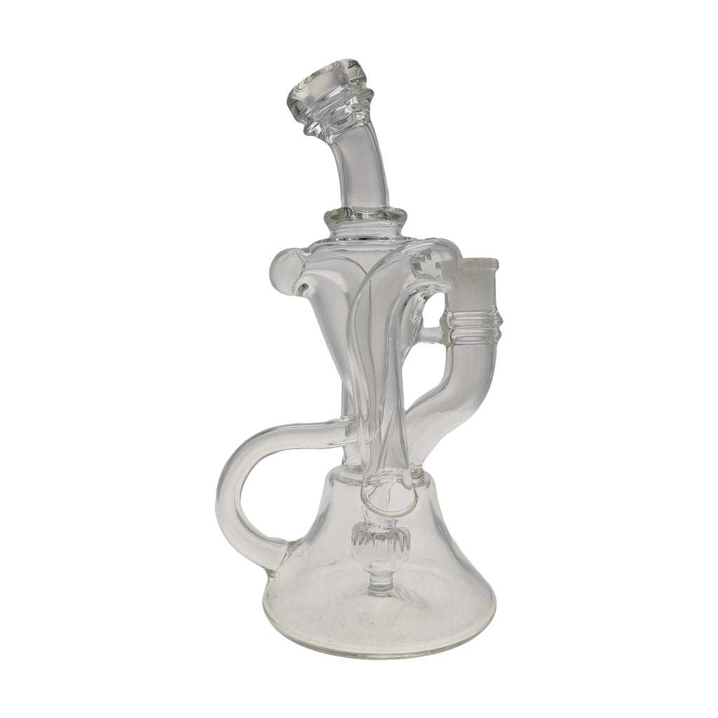 TAG 9.5" Super Slit Donut Dual Arm Recycler with 14MM Female Joint, Front View