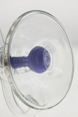 Close-up side view of TAG 9.5" Super Slit Donut Dual Arm Recycler's 14MM Female joint