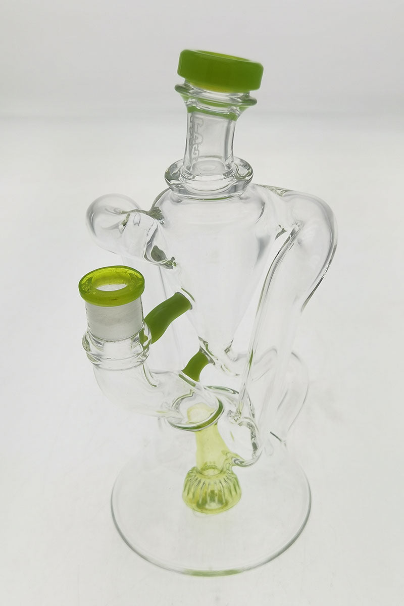 TAG 9.5" Super Slit Donut Dual Arm Recycler with In-Line Percolator for Bongs and Concentrates