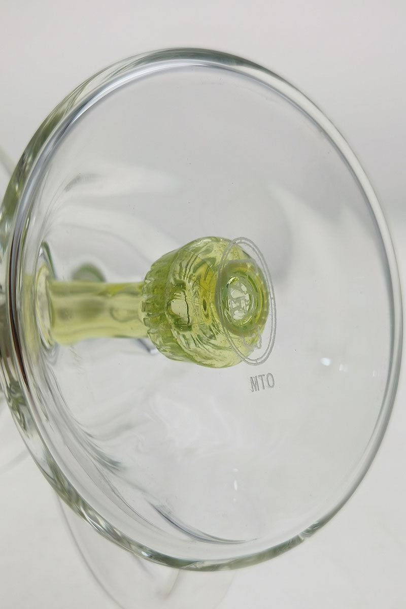 TAG 9.5" Super Slit Donut Recycler top view showing intricate percolator and 14MM Female joint