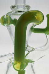 Close-up of TAG 9.5" Super Slit Donut Dual Arm Recycler with In-Line Percolator, 14MM Female Joint