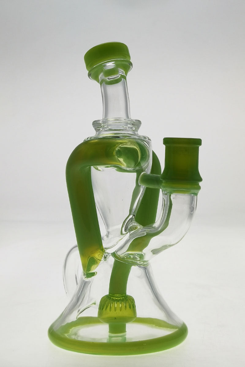 Thick Ass Glass 9.5" Quartz Donut Recycler with Dual Arm and In-Line Percolator - 14MM Female Joint