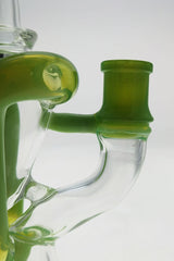 Close-up of TAG 9.5" Super Slit Donut Recycler with Dual Arms and 14MM Female Joint