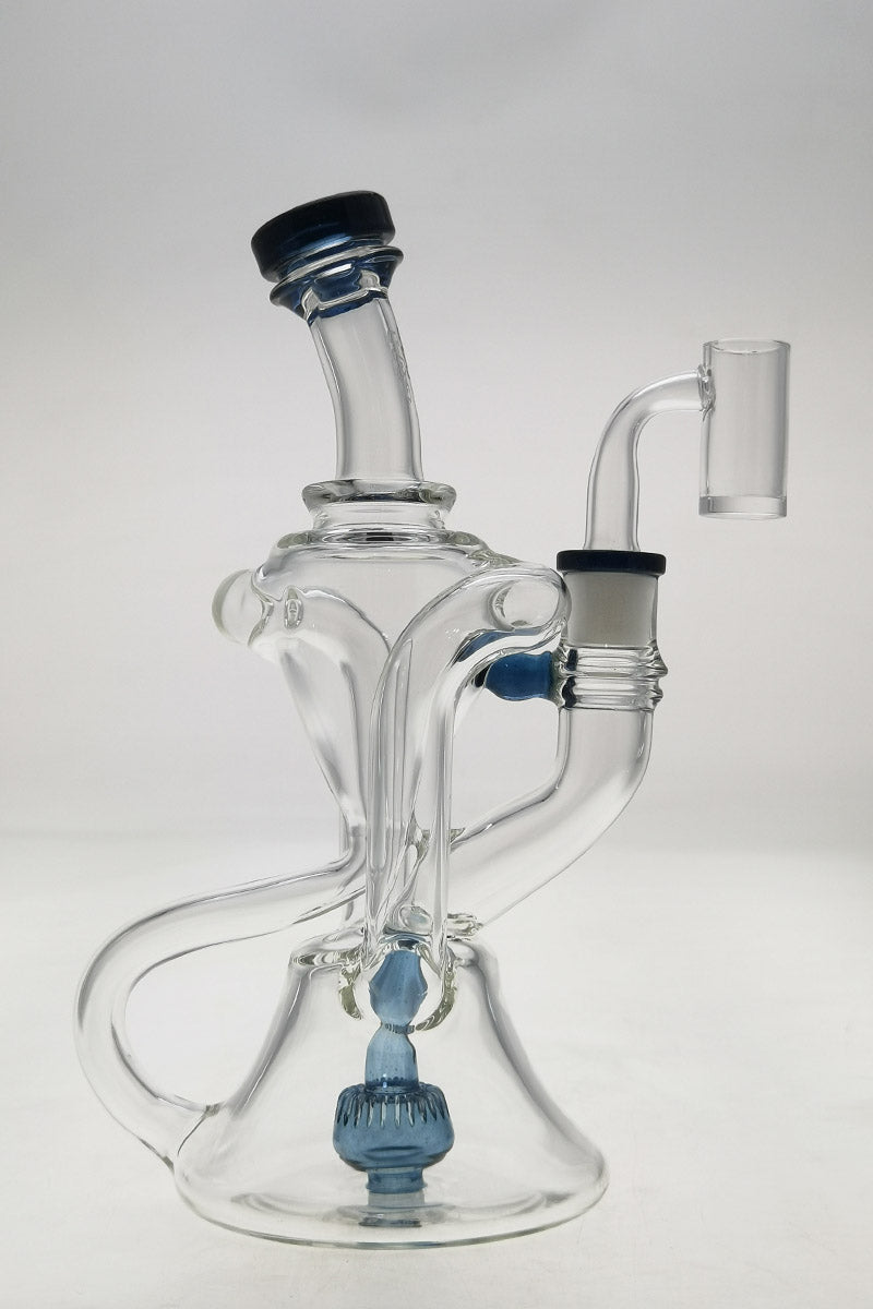Thick Ass Glass 9.5" Quartz Donut Recycler with Dual Arm and In-Line Perc - 14MM Female