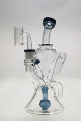 TAG 9.5" Super Slit Donut Dual Arm Recycler with Quartz Banger - Front View