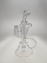 TAG 9.5" Super Slit Donut Dual Arm Recycler with 14MM Female Joint, Front View