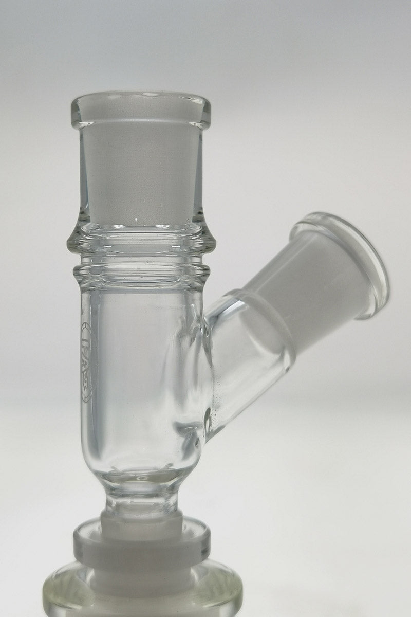 TAG - Clear Glass Adapter for Vaporizers with 10MM Female Carb, 14-14.5mm & 18-19mm, Side View
