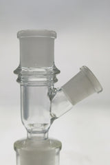 TAG - Female Adapter for Vaporizers, 14-14.5mm to 18-19mm, Clear Glass, Side View