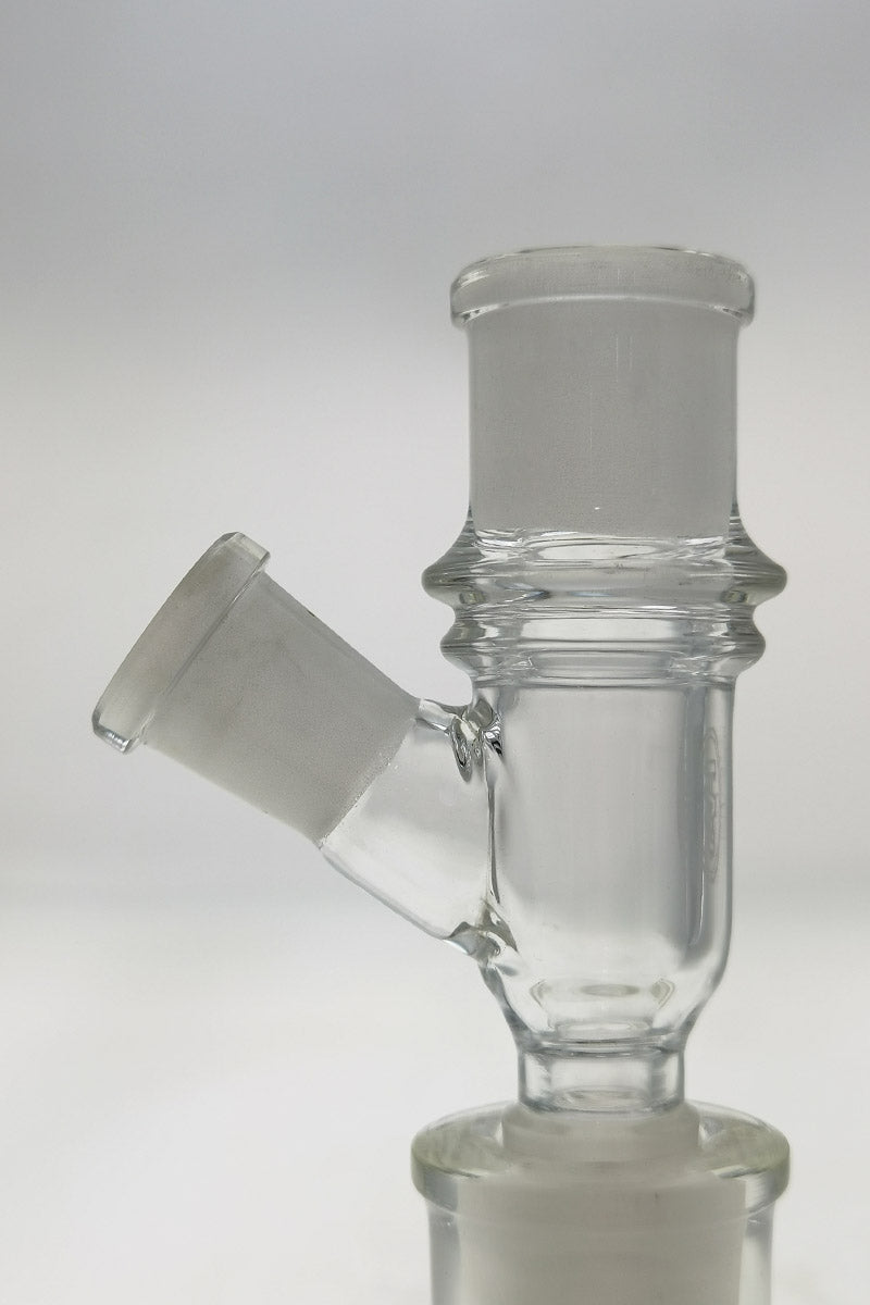 TAG - Clear Glass Adapter for Vaporizers, 10MM Carb, Female Joint, Side View