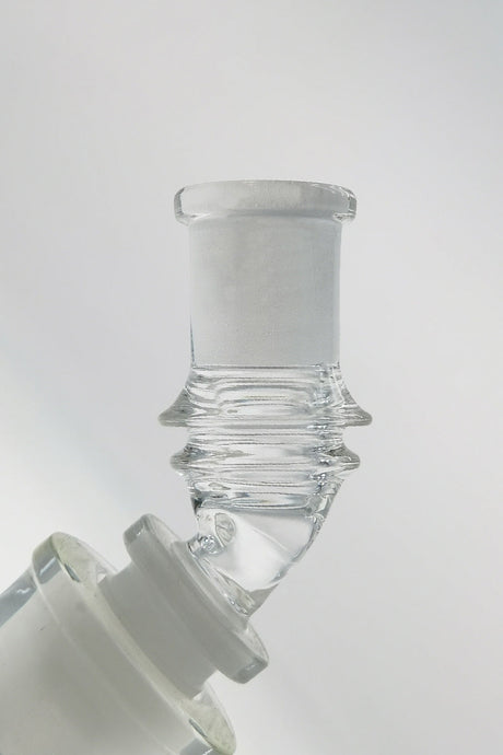 TAG - Clear Quartz Angle Adapter, 50 Degree, 14MM Male to Female, Close-Up Side View