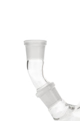 TAG quartz angle adapter for bongs, clear, side view, fits multiple joint sizes