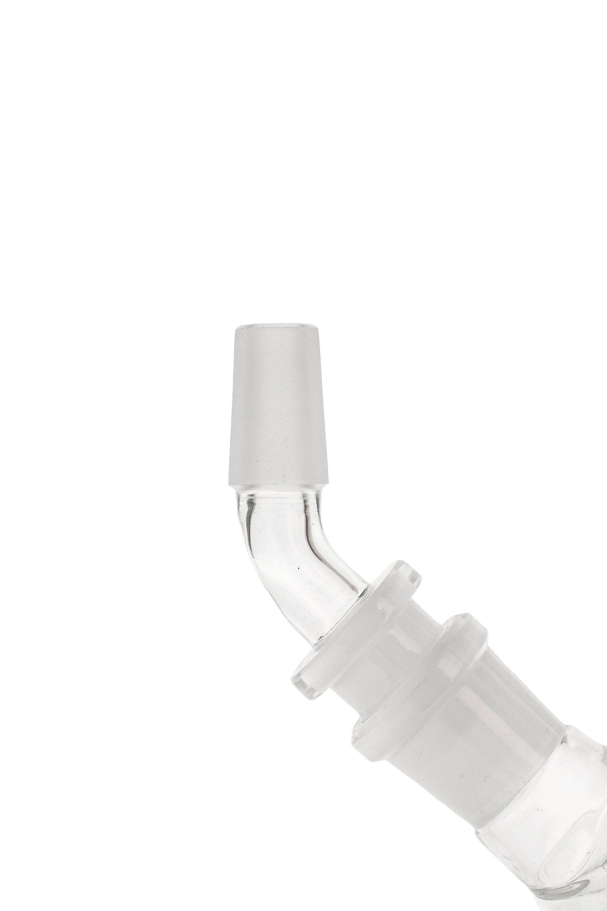 TAG - Thick Ass Glass Angle Adapter for Bongs, Clear Quartz, Side View
