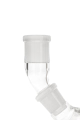 TAG Quartz Angle Adapter for Bongs, Clear Male-Female Joint, Close-up Side View